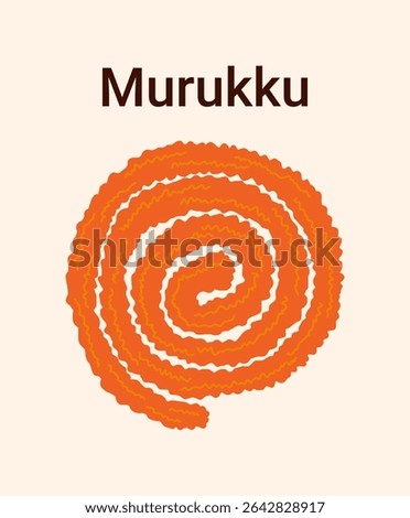 Murukku Snack Isolated Flat Design