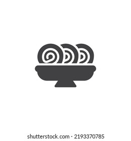 Murukku snack vector icon. filled flat sign for mobile concept and web design. Indian murukku glyph icon. Symbol, logo illustration. Vector graphics