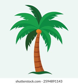 Murumuru Palm vector with Colored Detailed Illustration
