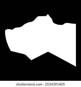 Stadtplan von Murzuq, Verwaltungsbezirk Libyen. Vektorgrafik.