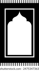 Musallah icon. Prayer mat symbol.