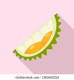 Musang durian piece icon. Flat illustration of musang durian piece vector icon for web design