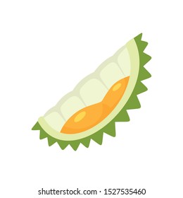Musang durian piece icon. Flat illustration of musang durian piece vector icon for web design