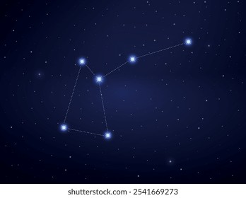 Constelación de la música en el cielo nocturno