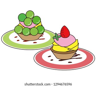 Muscat strawberry cake