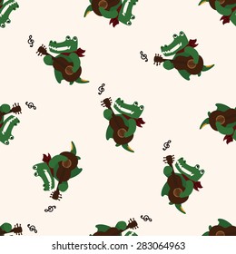 muscial animal Alligator flat icon elements background,eps10