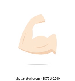 Muscle Arm Bicep Icon Vector