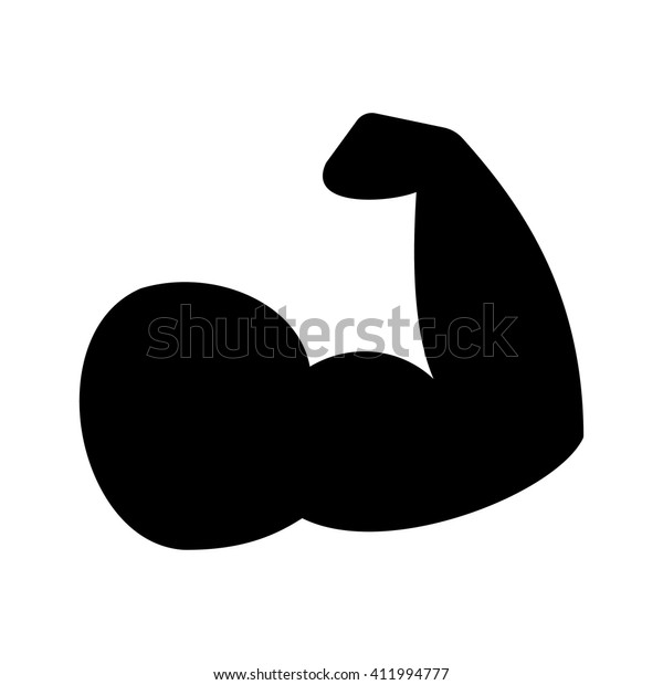 Muscle Arm Bodybuilding Power Icon Stock Vector (Royalty Free) 411994777