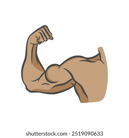 Vector de flexión del brazo del músculo, Vector del músculo del bíceps, Ilustración de flexión del músculo, Culturista que flexiona el Vector del músculo, Imagen del Vector del brazo muscular, elemento de la aptitud, arte del Clip del entrenamiento.