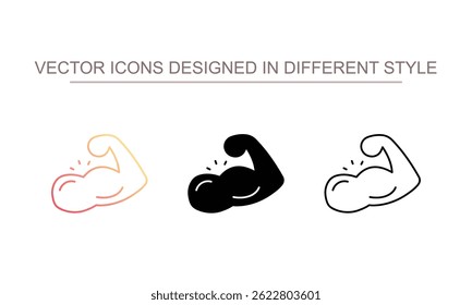 Muscle Arm icon design with white background stock illustration