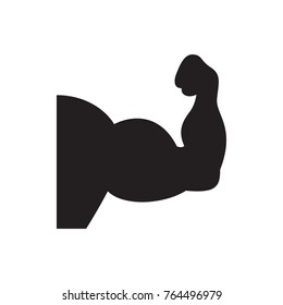 muscle arm icon illustration isolated vector sign symbol