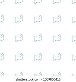 muscle arm icon pattern seamless white background. Editable line muscle arm icon. muscle arm icon pattern for web and mobile.