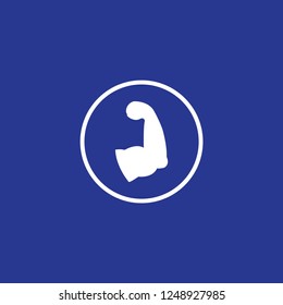 muscle arm icon vector