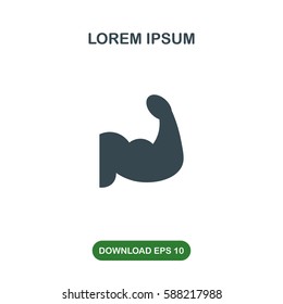 Muscle arm icon vector