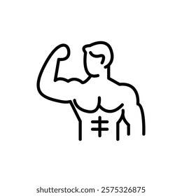 Muscle arm icon vector illustration. Muscle arm symbol for apps and websites