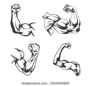 
Muscle Arms fitness gym vector design