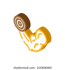 muscle of athlete isometric icon vector. muscle of athlete sign. isolated symbol illustration