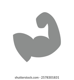 Muscle or biceps vector icon. Bodybuilder and bodybuilding symbol.