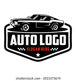 Muscle car badge logo template