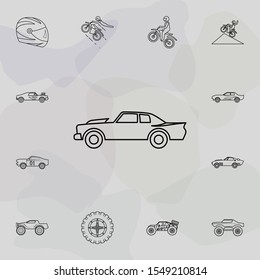 Muscle car icon. Bigfoot car icons universal set for web and mobile