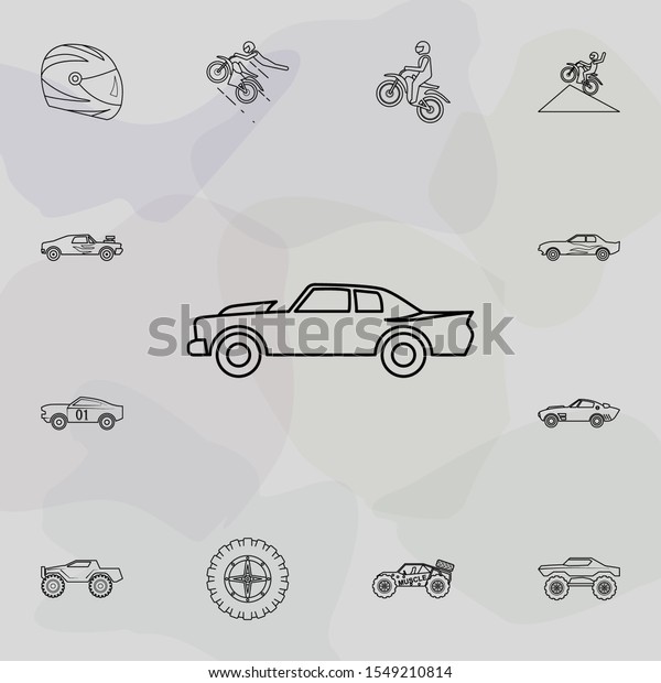 Muscle car icon. Bigfoot car icons universal set\
for web and mobile