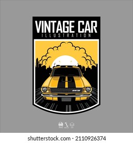 MUSCLE CAR ILLUSTRATION, READY FORMAT EPS 10