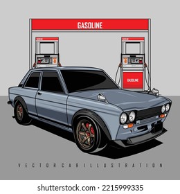 MUSCLE CAR ILLUSTRATION, READY FORMAT EPS 10