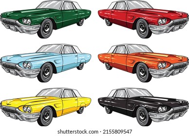muscle car isolated on white	