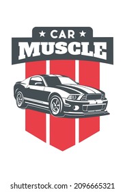 El logo del coche muscular. Ford Mustang.