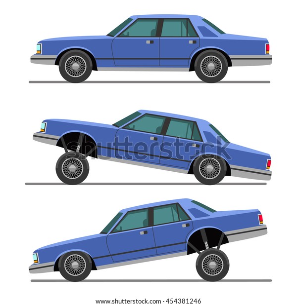 The muscle car, low rider
vector