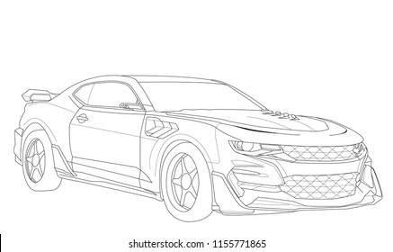Muscle Car with no color