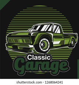 Muscle car retro 70s vector poster - Vector 