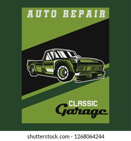 Muscle car retro 70s vector poster - Vector 