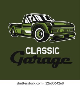 Muscle car retro 70s vector poster - Vector 