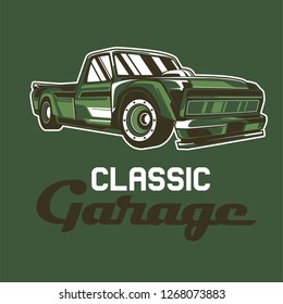 Muscle car retro 70s vector poster - Vector 
