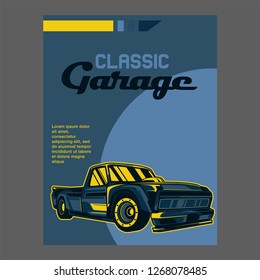 Muscle Car Retro 70s Vector Poster Stock Vector (Royalty Free ...