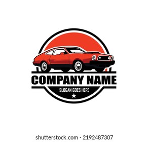 Muscle car silhouette logo vector concept badge emblem isolated Muscle car silhouette logo vector concept badge emblem isolated