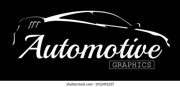 Muscle car silhouette. Vector illustration.