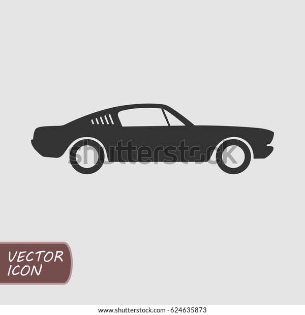 Muscle car vector\
icon
