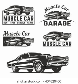 Muscle car vector illustration