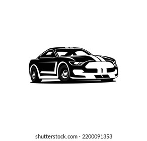 Muscle Car Vector Image Isolated Black Stock Vector (Royalty Free ...