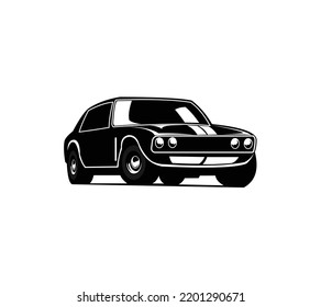 Muscle car vector poster logo illustration