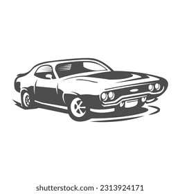 Muscle cars icon design illustration