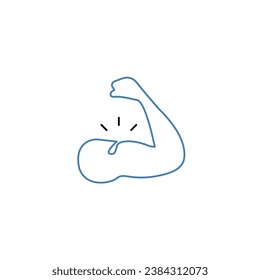 Muscle concept line icon. Simple element illustration.Muscle concept outline symbol design.