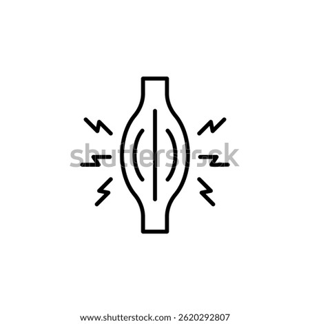 Muscle Contraction Vector Illustration Representing Pain or Muscle Spasm
