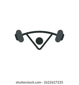 Design de vetor de ícone de exercício muscular. Muscular, musculação, ginásio e tema de fitness ícone vetor. 