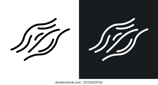 Muscle fiber outlined icon vector collection.