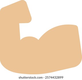 Muscle Fitnes Body Icon Vector Flat Illustration