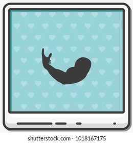 Muscle flat vector icon. Gym illustration.