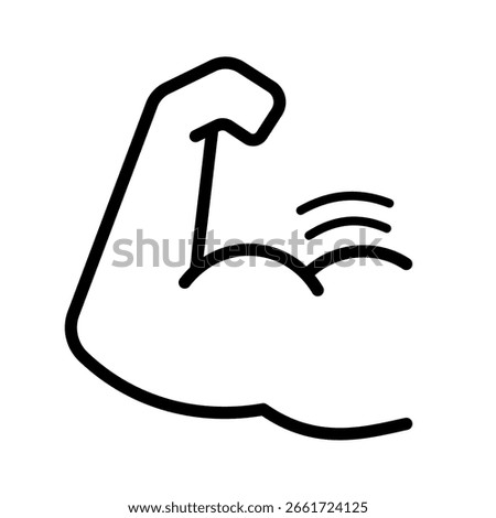 Muscle gain biceps arm - vector icon